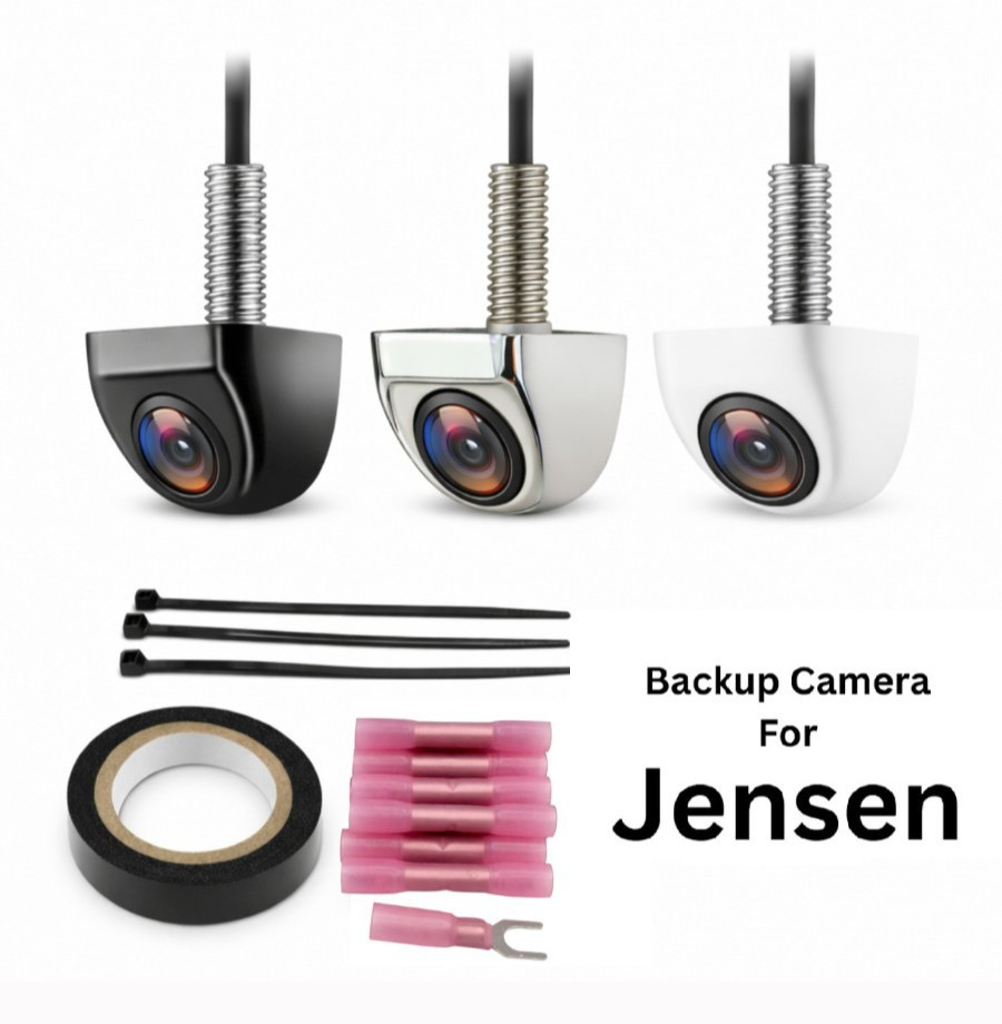 Rear View BackUp Camera For Jensen CR271ML Black Silver White Kit