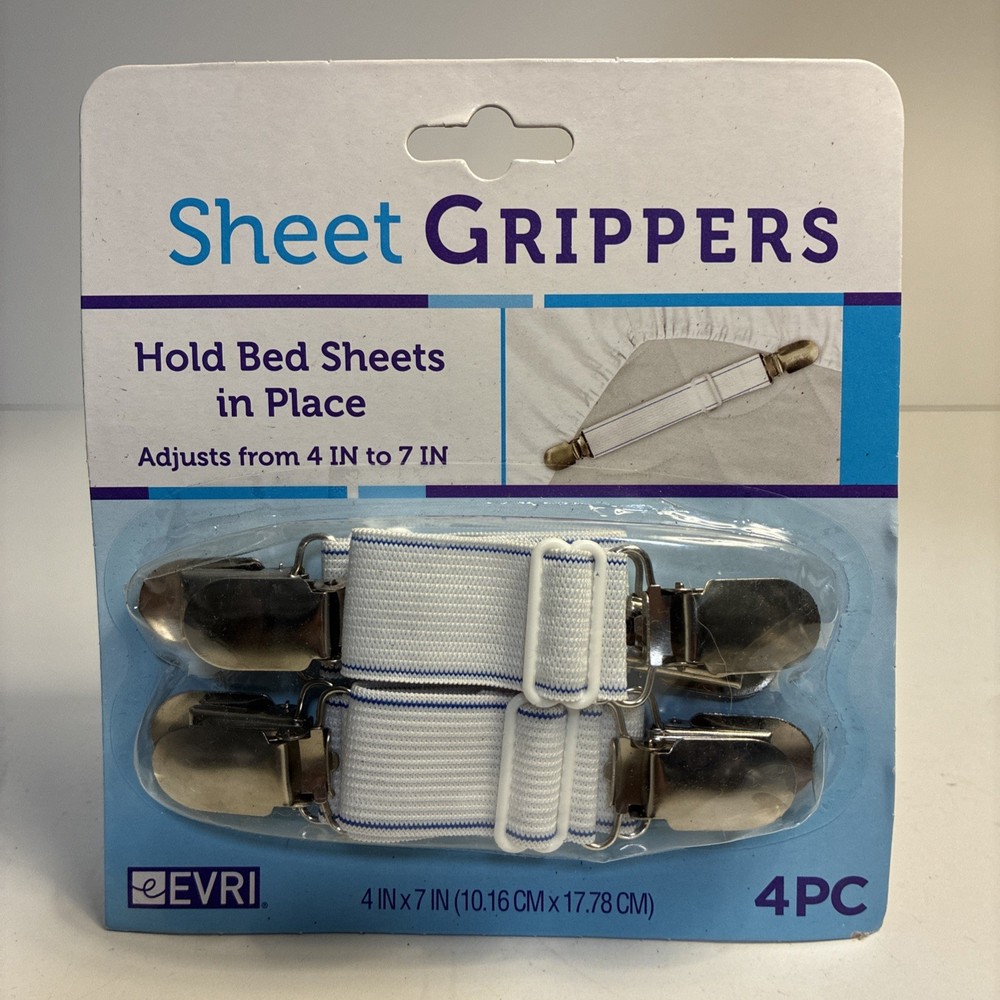 Evri Sheet Grippers 4piece 4”-7” Adjustable