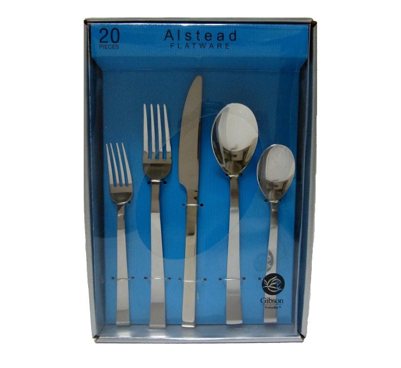 20 Piece Alstead Flatware Set by Gibson - NEW