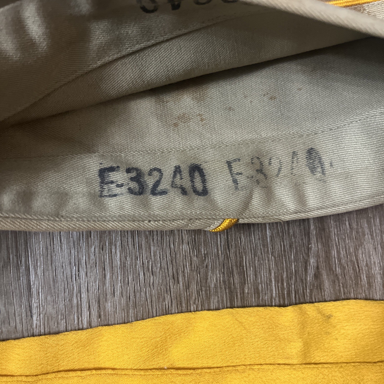 WWII Korea Cavalry Armored Garrison Cap Tie Hat Ascot MILITARY Yellow Vietnam