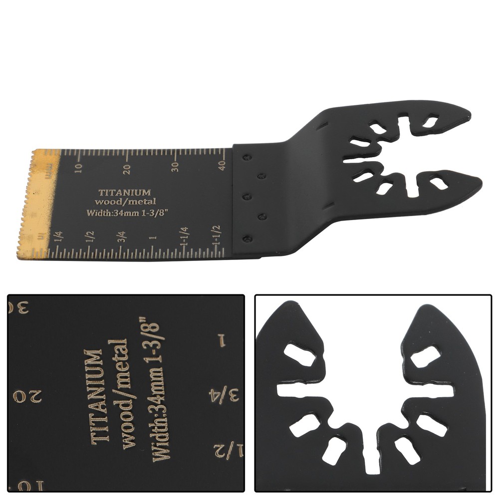 Black 55PCS 6 Types Universal Titanium Oscillating Saw Blades Multitool Blade