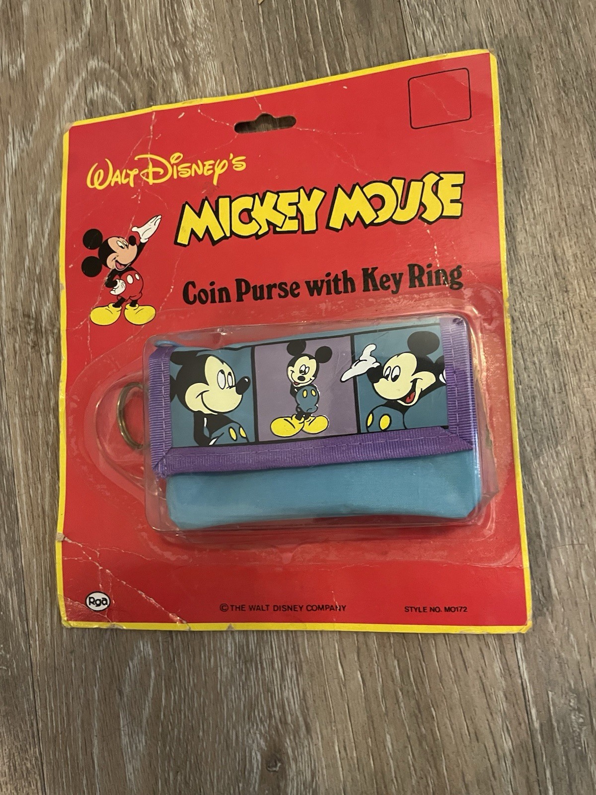 Vintage Rare Mickey Mouse Coin Purse With Key Ring New The Walt Disney Company
