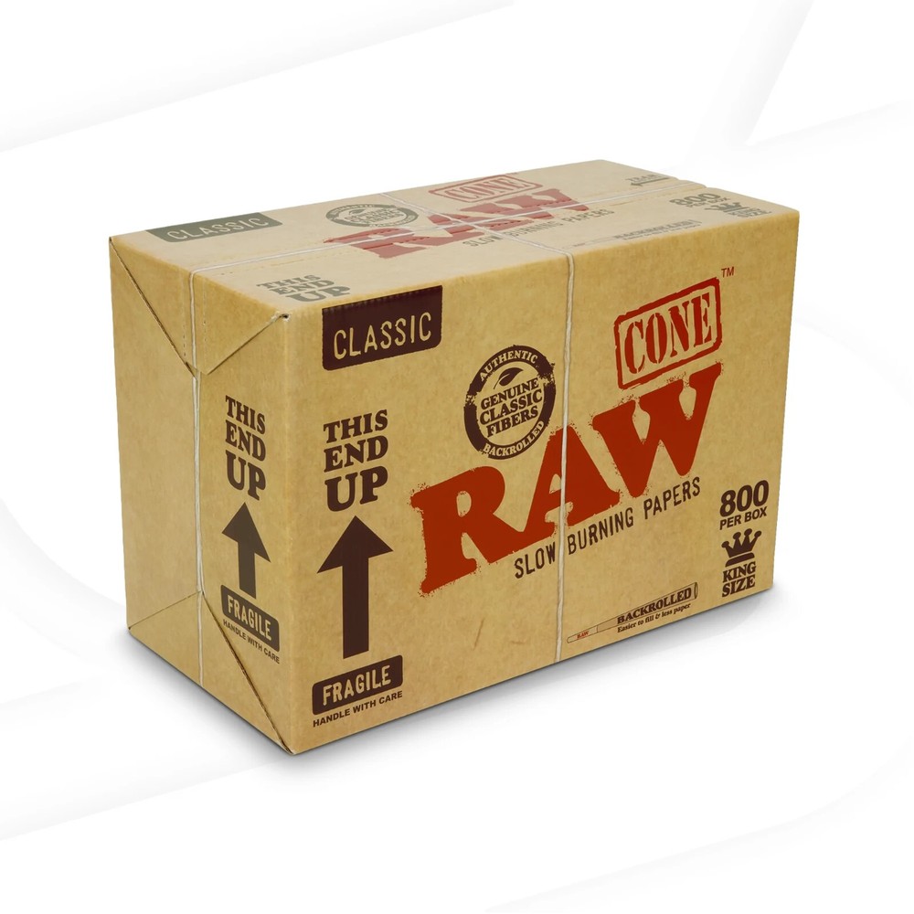 RAW Classic King Size Cones | Bulk Box | 800 Cones