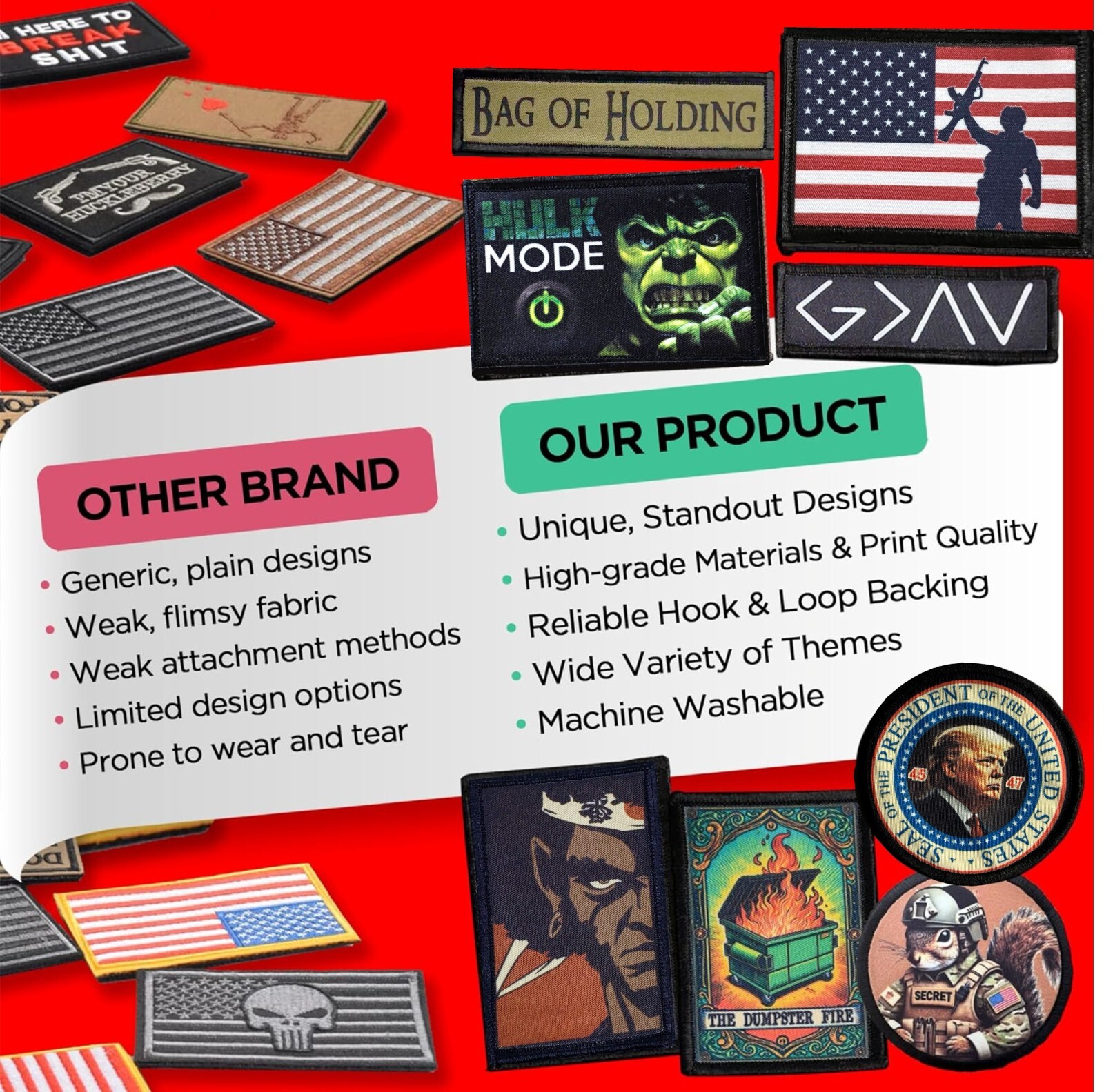 Operation Epic Fury Patriotic Morale Patch USA Israel UAE 3" tactical patch