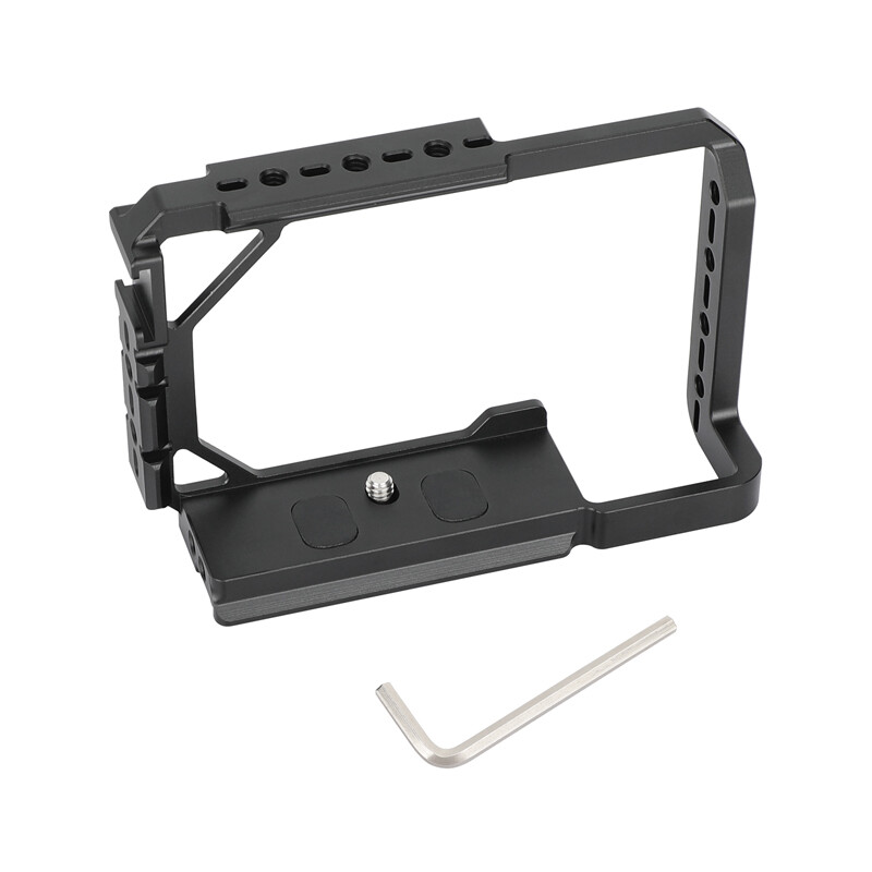 Full Camera Cage Rig Protector Frame with Arca-Type Base for DSLR Sony A6700