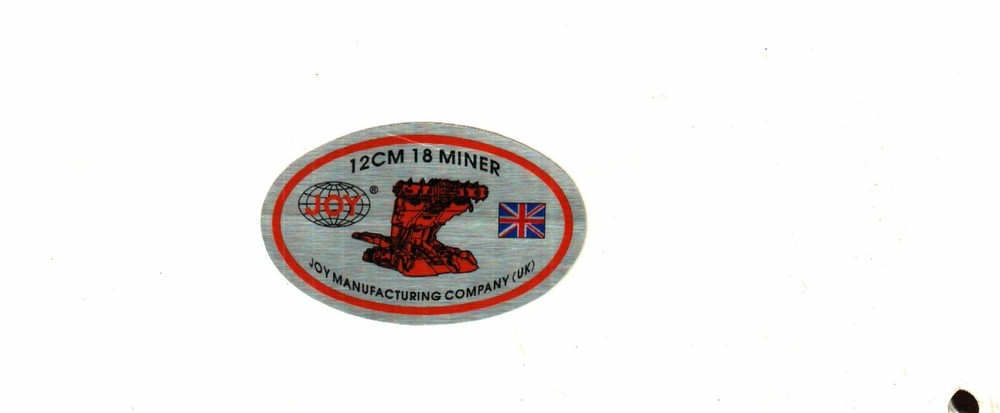 NICE RARE BRITISH JOY COAL MINING STICKER # 952
