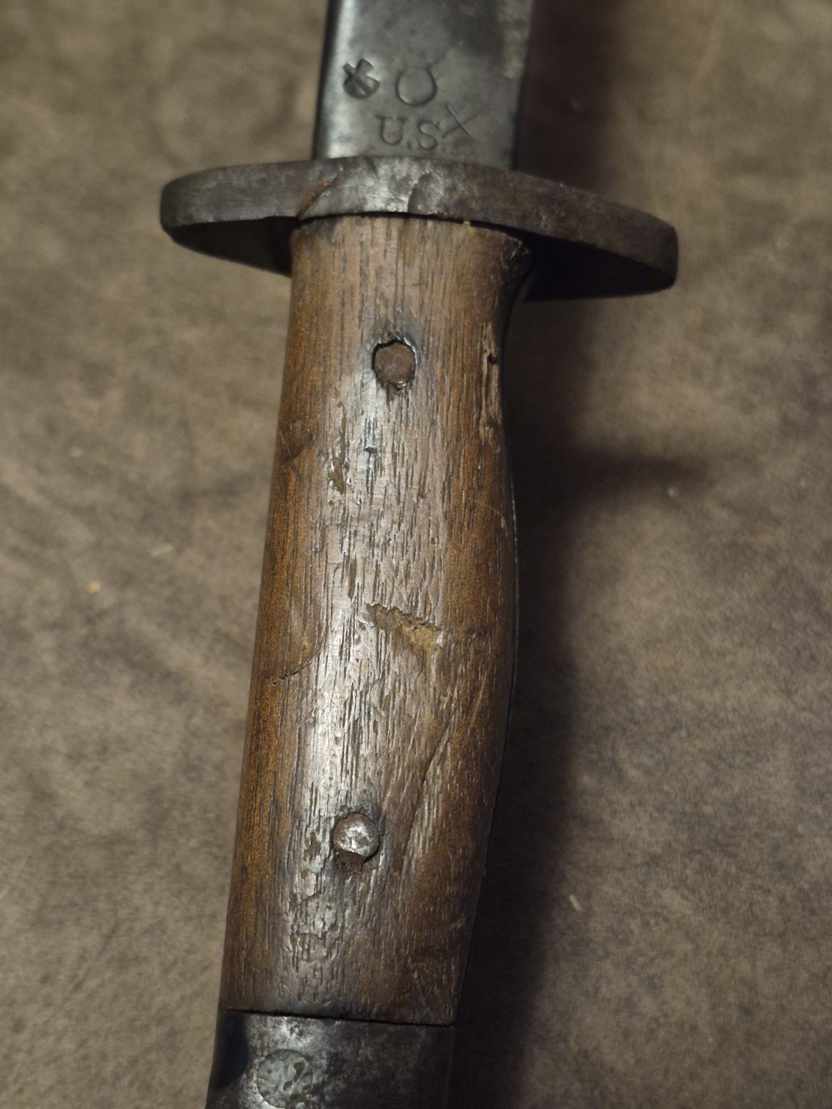 Antique Military Knife Remington 1917 WW1 Era with Leather Sheath Rare Find USA