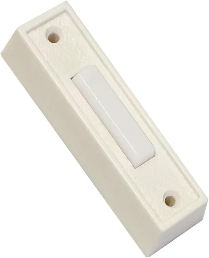 LED Lighted Doorbell Button Push Switch Wall Mounted for Chime Ring (BLACK)