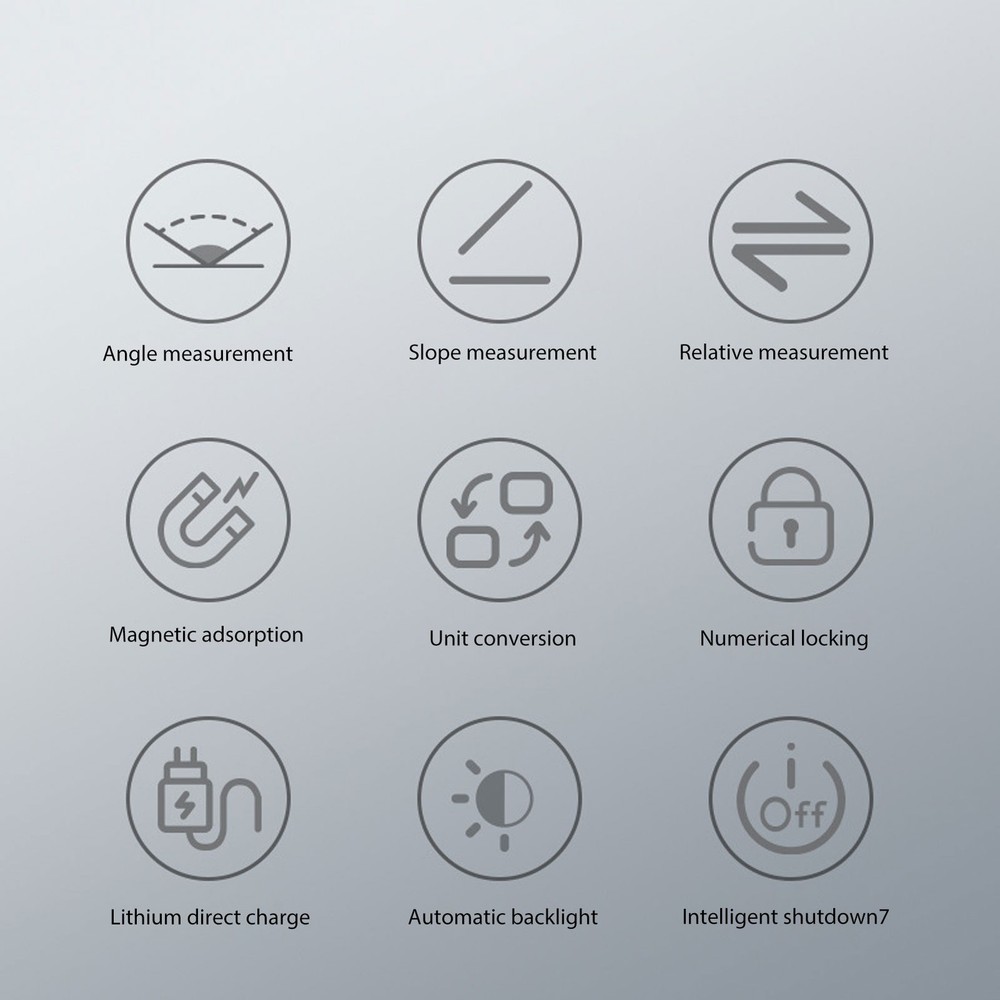 Pocket Digital Inclinometer Protractor Magnetic Angle Finder Measuring Tool Forˇ