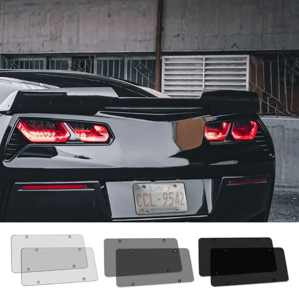 2pcs Shatterproof Licence Plate Frame Cover Universal Licence Plate Protector