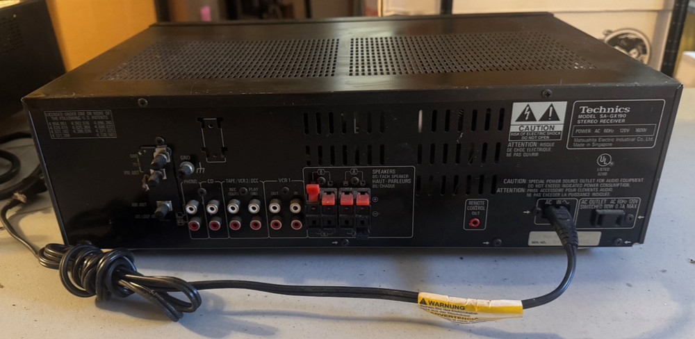 Technics AV Control Stereo Receiver SA-GX190 Works