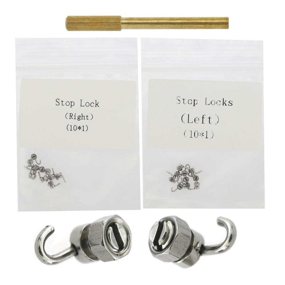 Dental Orthodontic Crimpable Arch Wire Stop Locks Activity Hooks Left Right Set