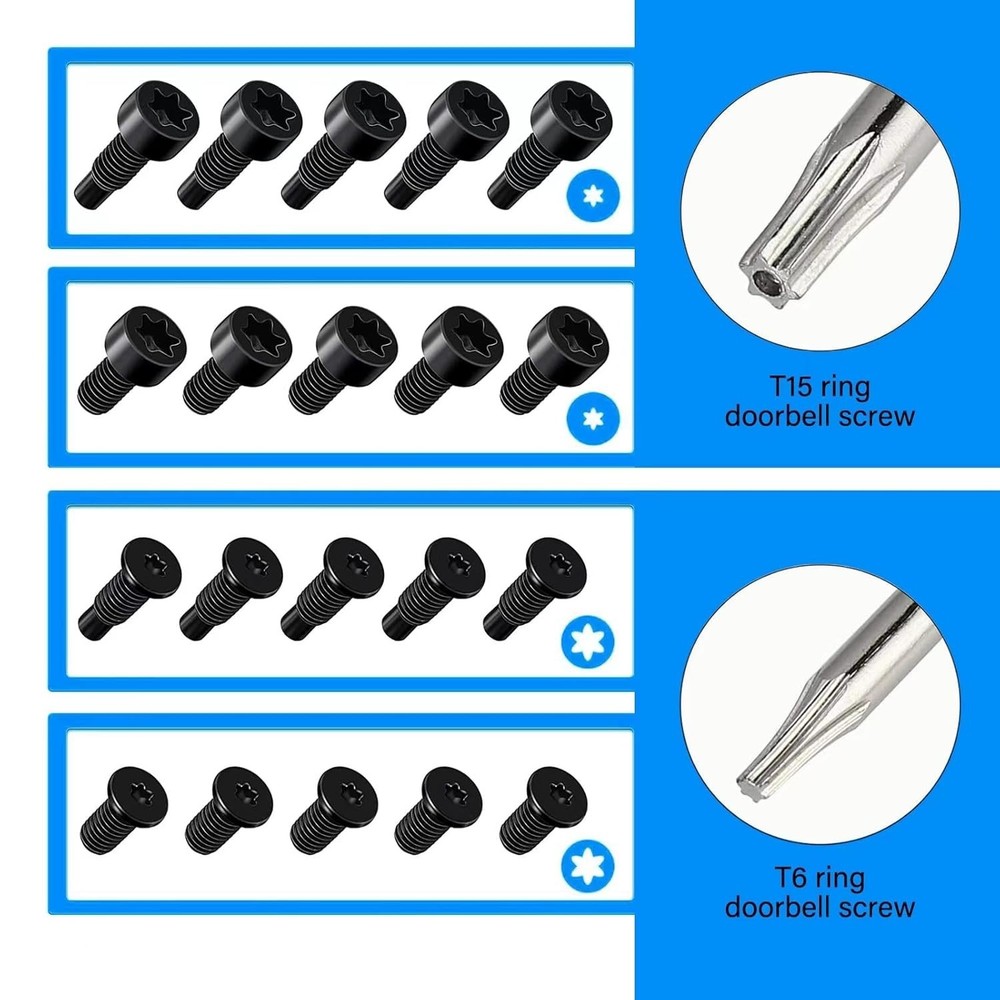 Complete Ring Video Doorbell Accessory Kit: Screwdriver, Screws & Charging Cable