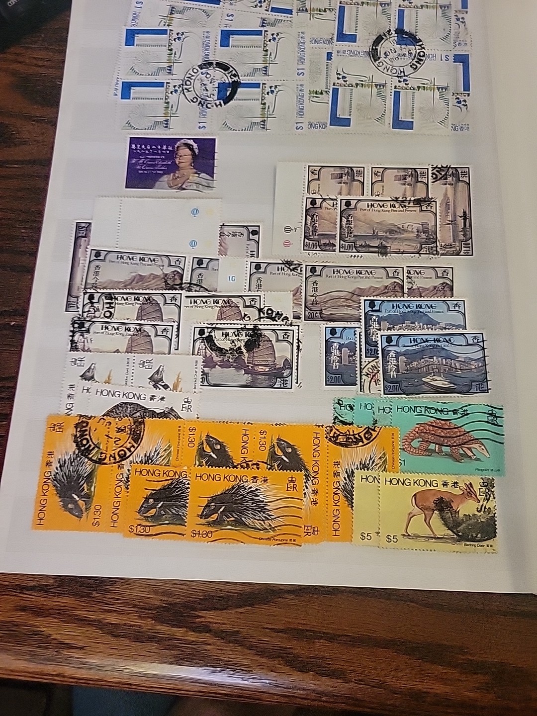 Worldwide Stamp Collection in Album Full of Stamps - Mint & Used Royal Mail HK