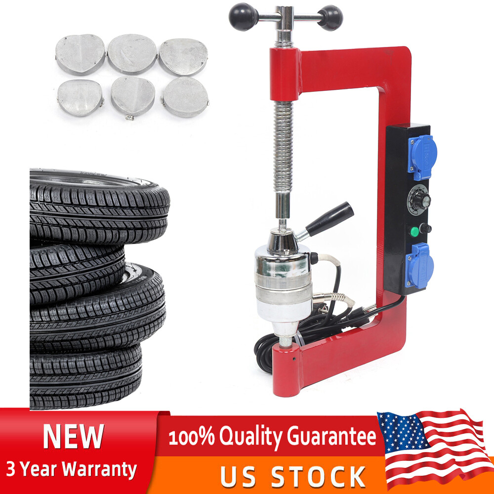 Tire Patch Repair Tool Kit Spot Hot Vulcanizing Machine + 6 Mold Car Vulcanizer
