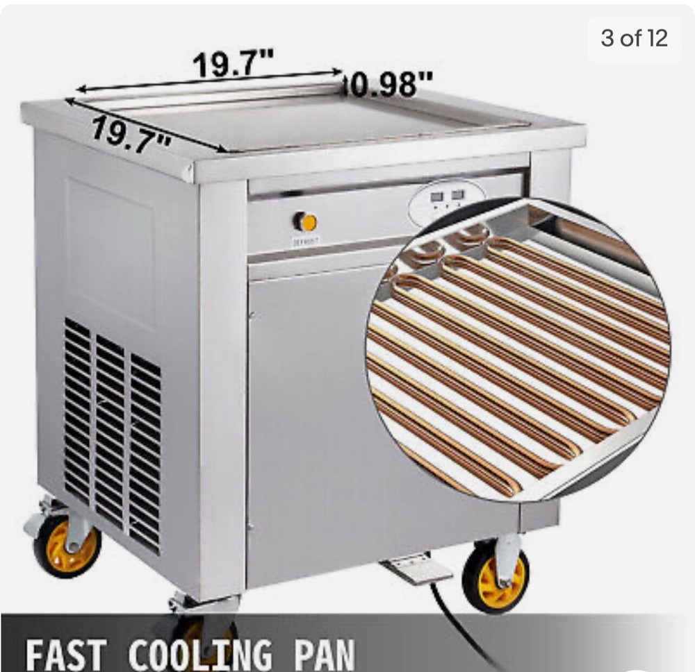 fried ice cream machine stainless steel 