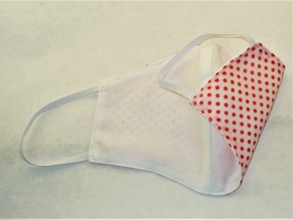 Face Mask Wire Adult Red White