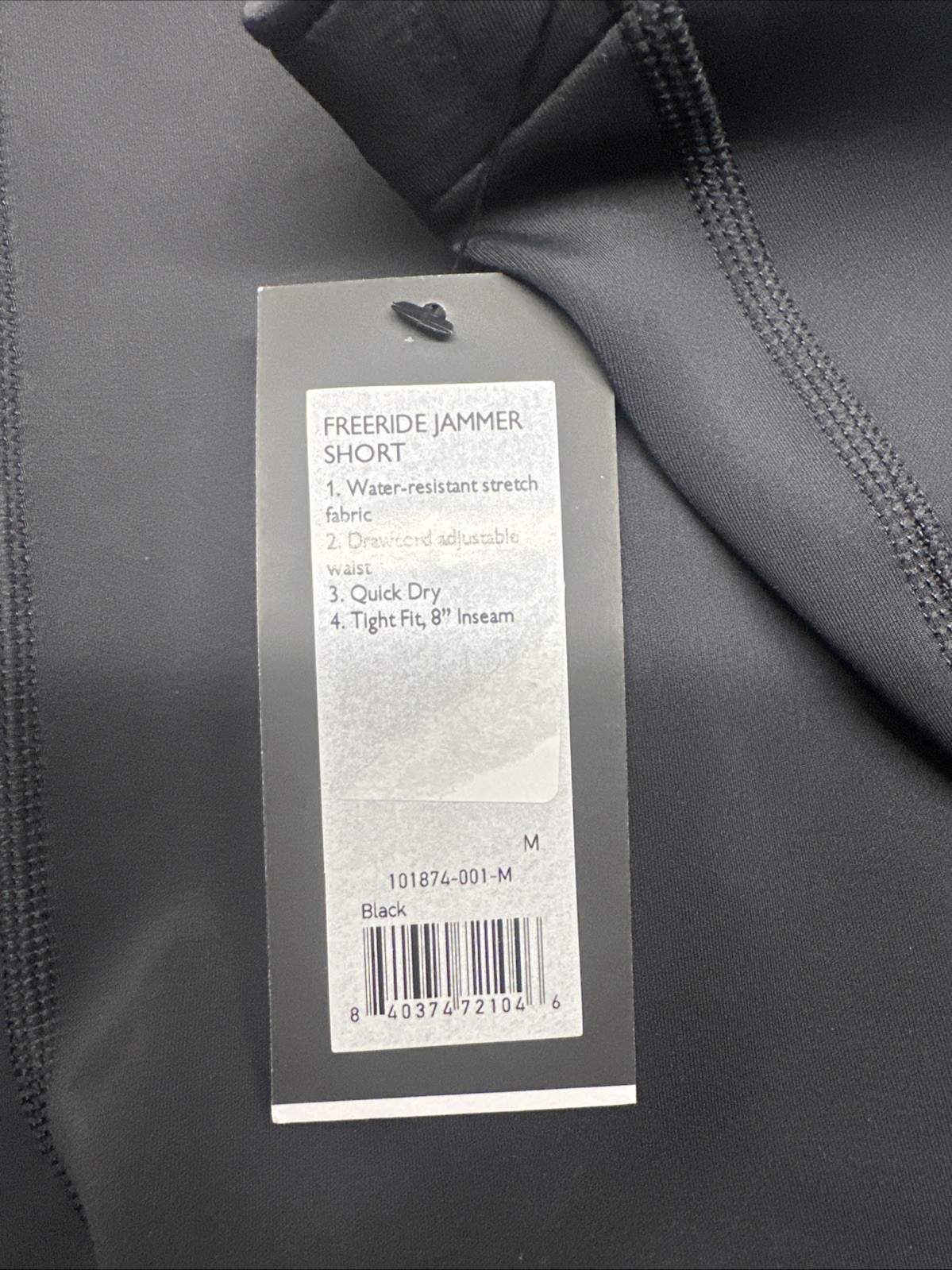 NEW Rhone Mens Freeride Jammer Compression Shorts 8" Inseam Black Size Medium