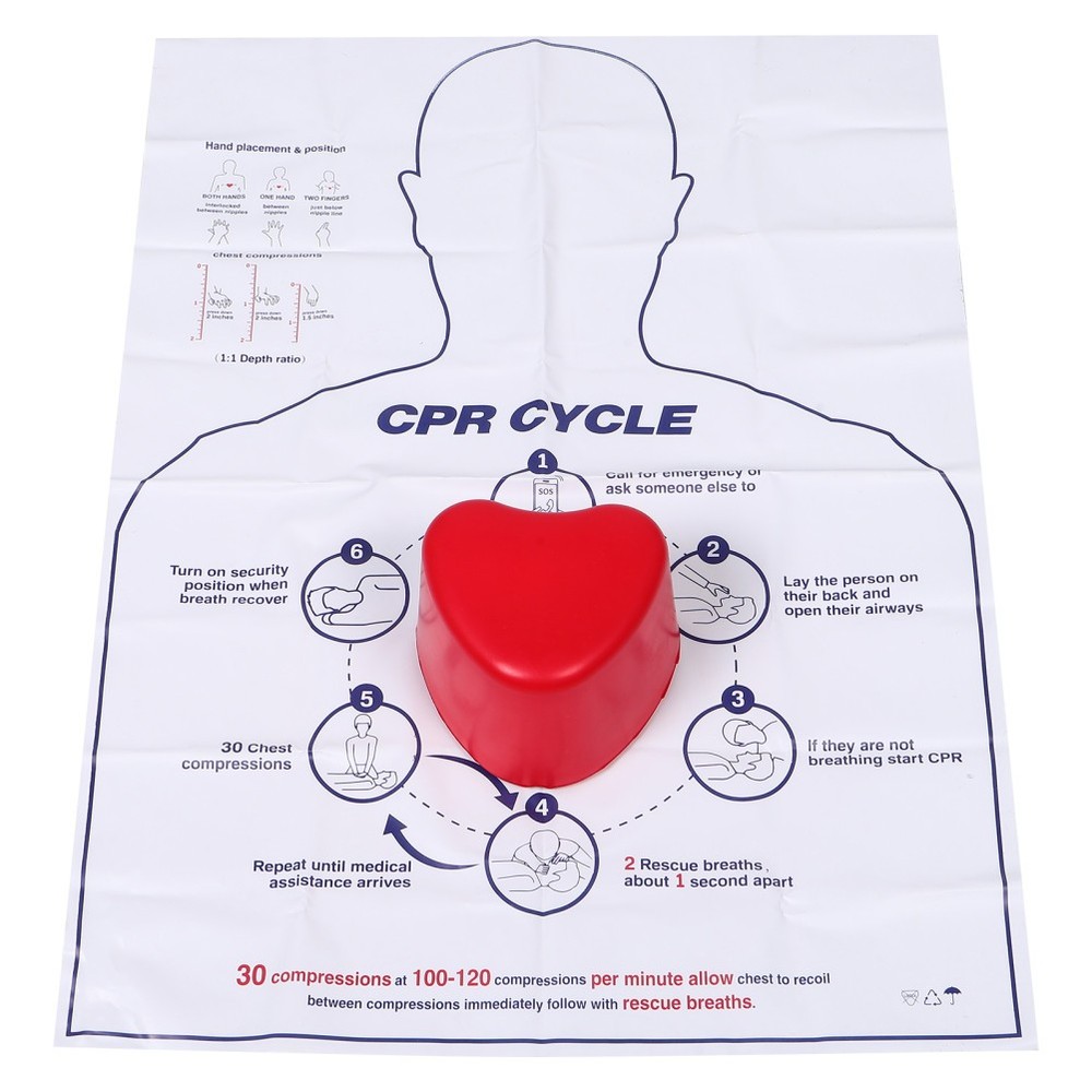 Cardiac Training Model Cpr Hands-only Practice Equipment Aid Kit