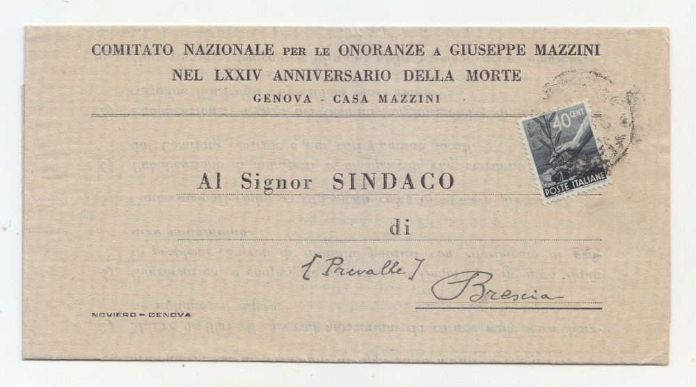 NN208-Democratica 40 Cent Isolated On Print