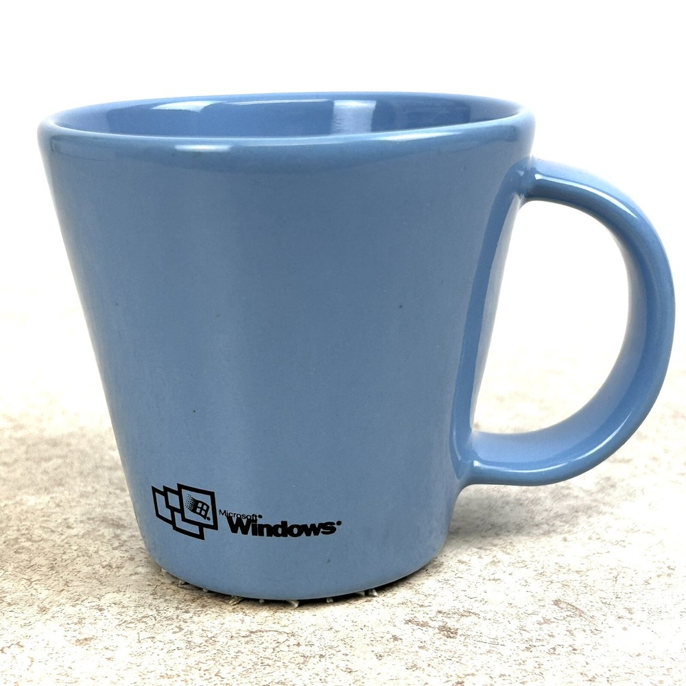 Microsoft Windows Ceramic Blue Coffee Cup Mug Dell Computers