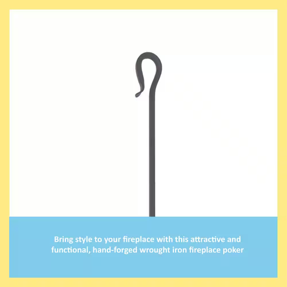Shepherd'S Hook 28 In. Tall Fireplace Poker Tool, Graphite