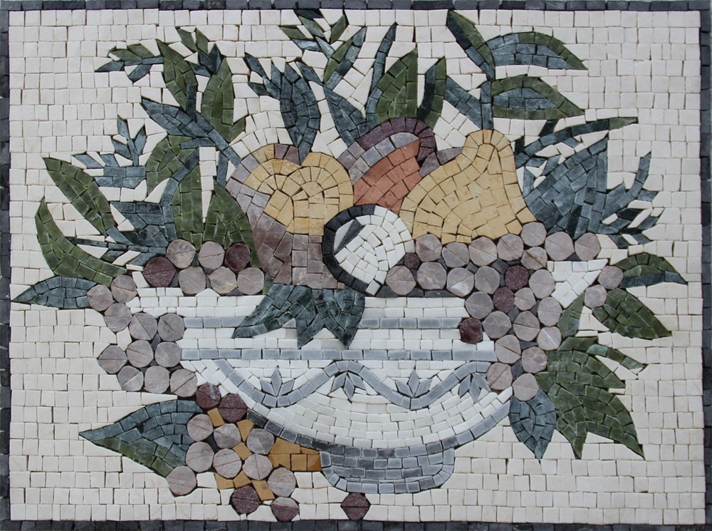 Mosaic Marble Kitchen Backsplash Tiles Fruit Bowl