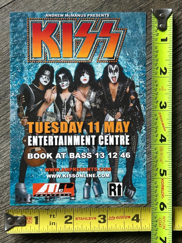 KISS Handbill Concert Ad Flyer Brisbane Australia Tour May 11 2004 Vintage Kiss