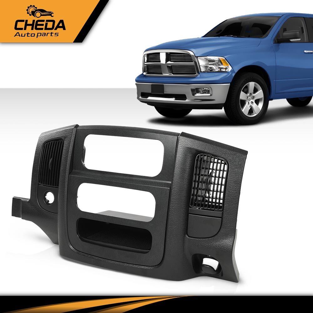 Fit For 02-05 Dodge Ram 1500 2500 Dash Radio Bezel Climate Trim Panel Vent Black