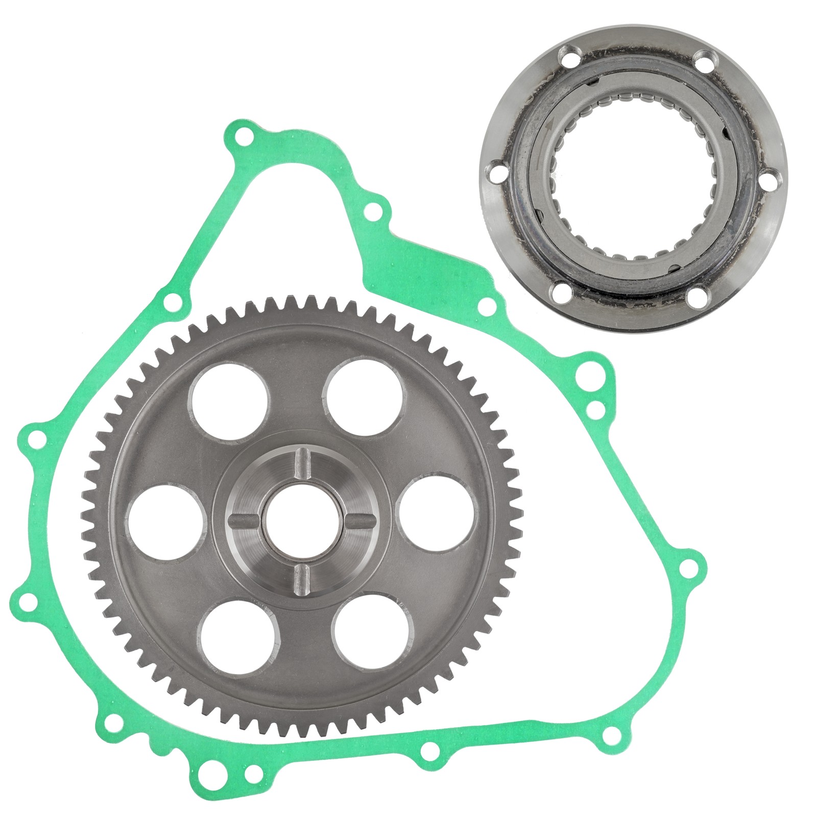 Starter Clutch Gear Idler One-Way Gaske Kit for Yamaha Grizzly 450 YFM450 07-14