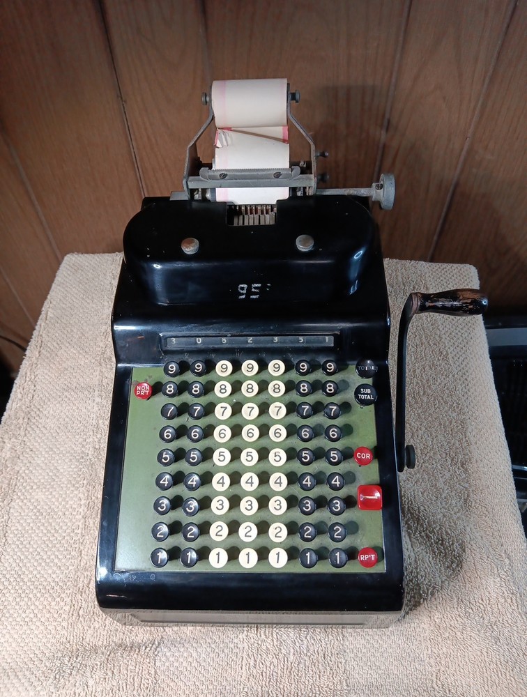 Vintage 1930s RC Allen 95 Calculator Adding Machine Nice Paint Read Description