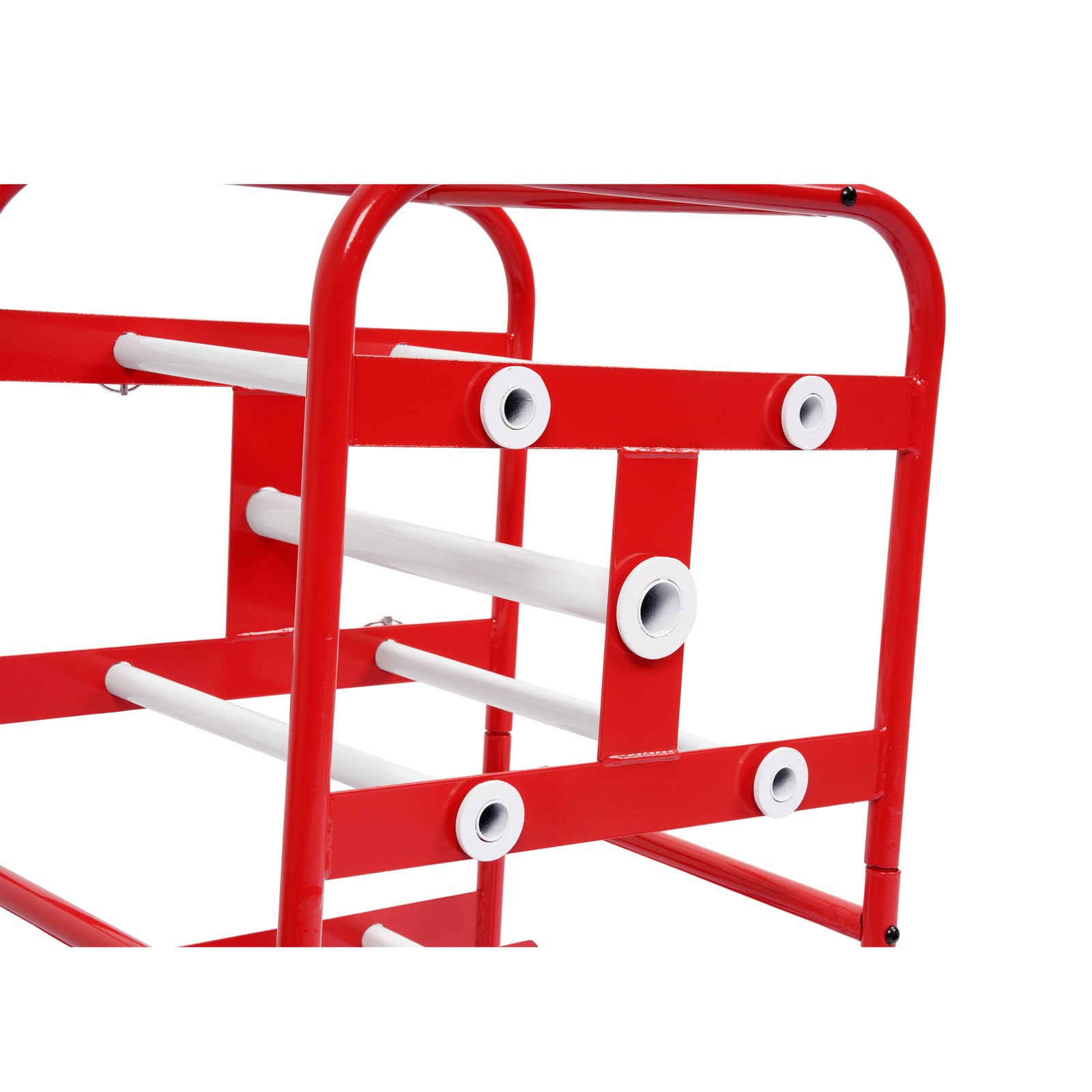Cable Holder Spool Cart with 10 Rods Multiple Axle Wire Spool Rack Dispenser Red