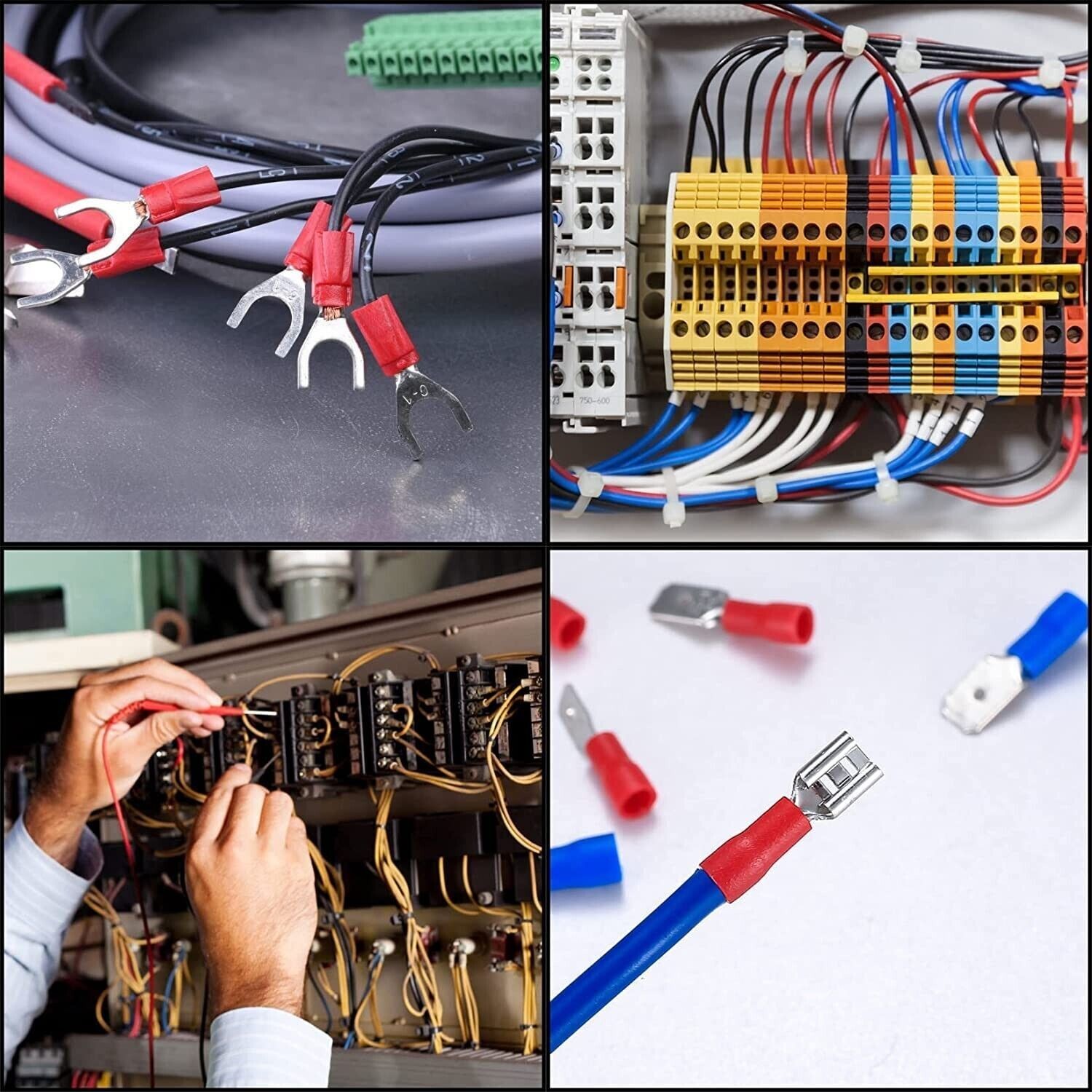 280PCS Assorted Insulated Electrical Wire Crimp Terminals Port Connectors Kit US