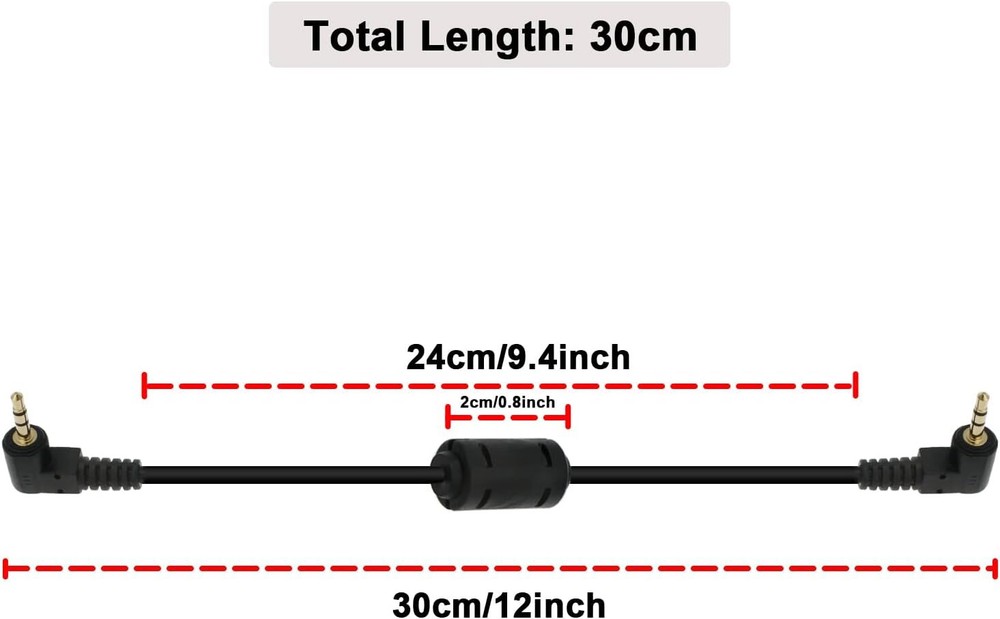 Alvin’s Cables LANC Remote Control Cable Right Angle 2.5mm to Right Angle 2.5mm