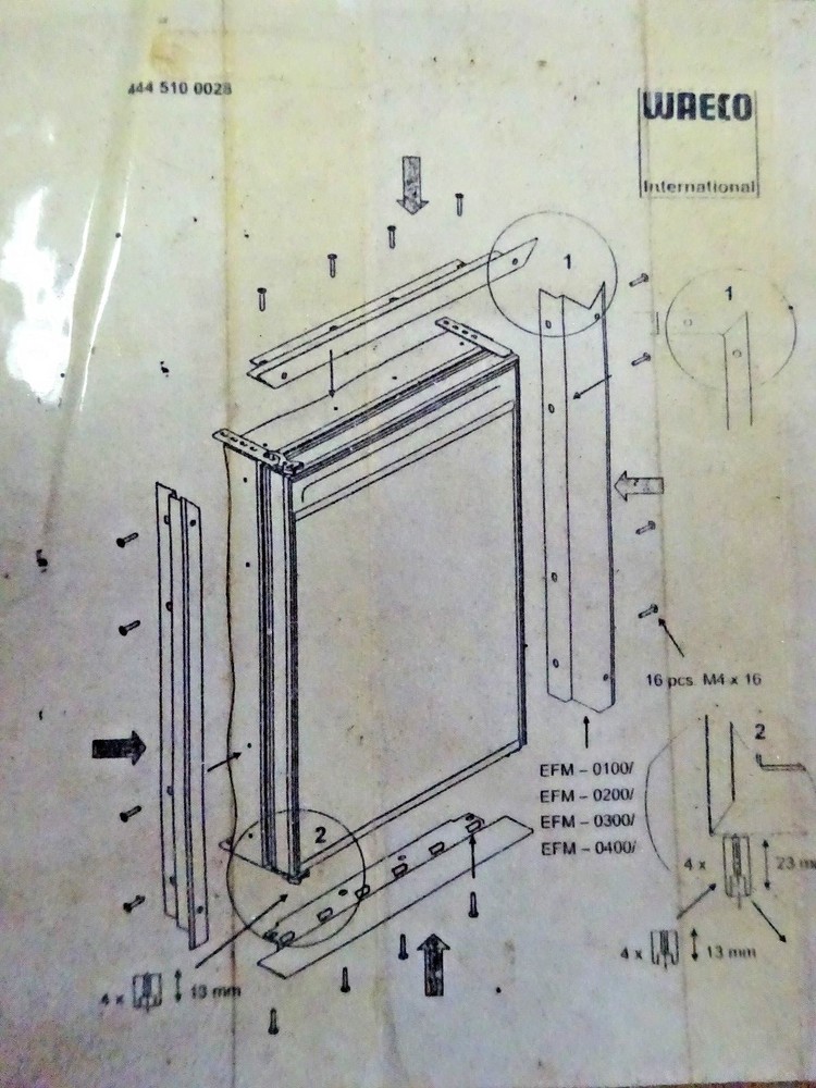 WAECO EST-0400 Flush Mounting Frame BOAT REFRIGERATOR FLUSH MOUNT FRAME