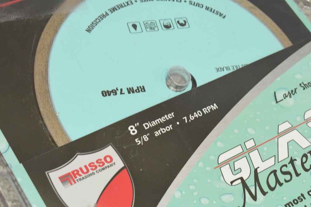 RTC Glass Master 8" Diamond Blade - NEW / SEALED