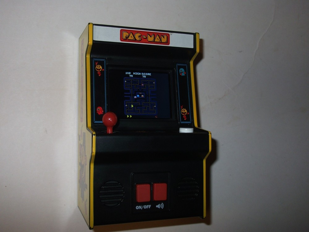 Retro Pac-Man Mini Arcade Game Tabletop Machine – Tested & Working –