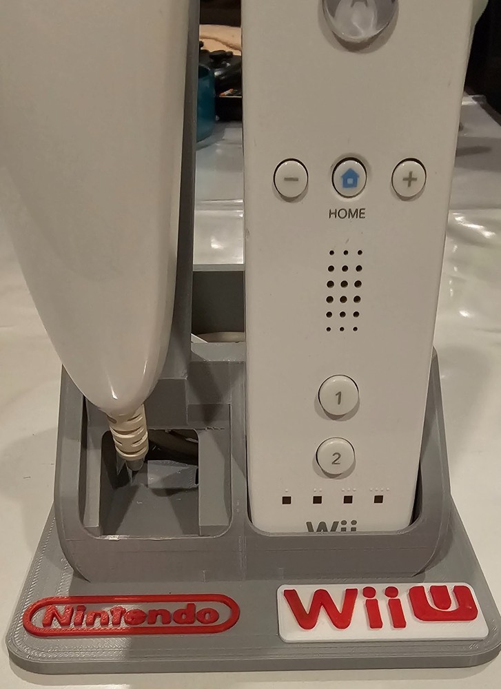 3D Printed Nintendo Wii U Wiimote & Nunchuck Controller Display Stand