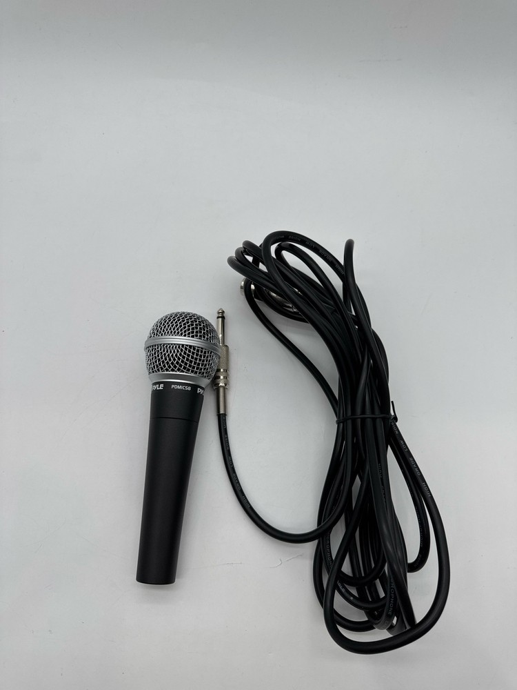 Pyle PDMIC58 Dynamic Cardioid Microphone XLR Cable 15ft Unidirectional Black