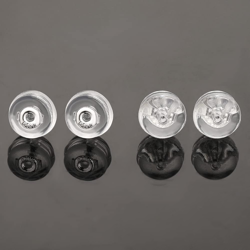 Silicone Earring Backs Replacement | Comfortable Rubber Earring Backings for ...
