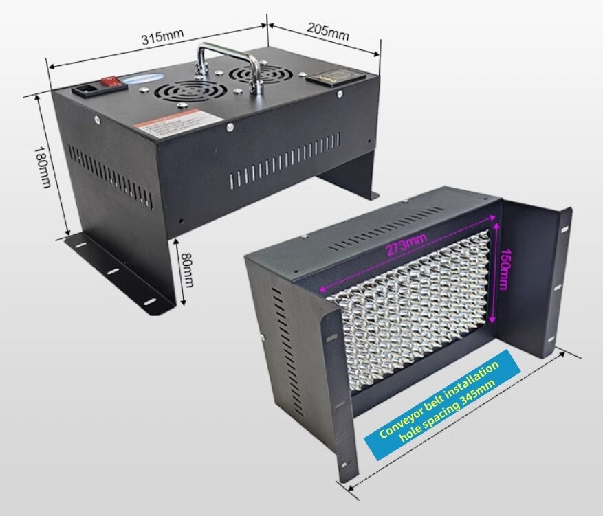 Conveyor belt dedicated UV curing lamp light belt timing function PLC control