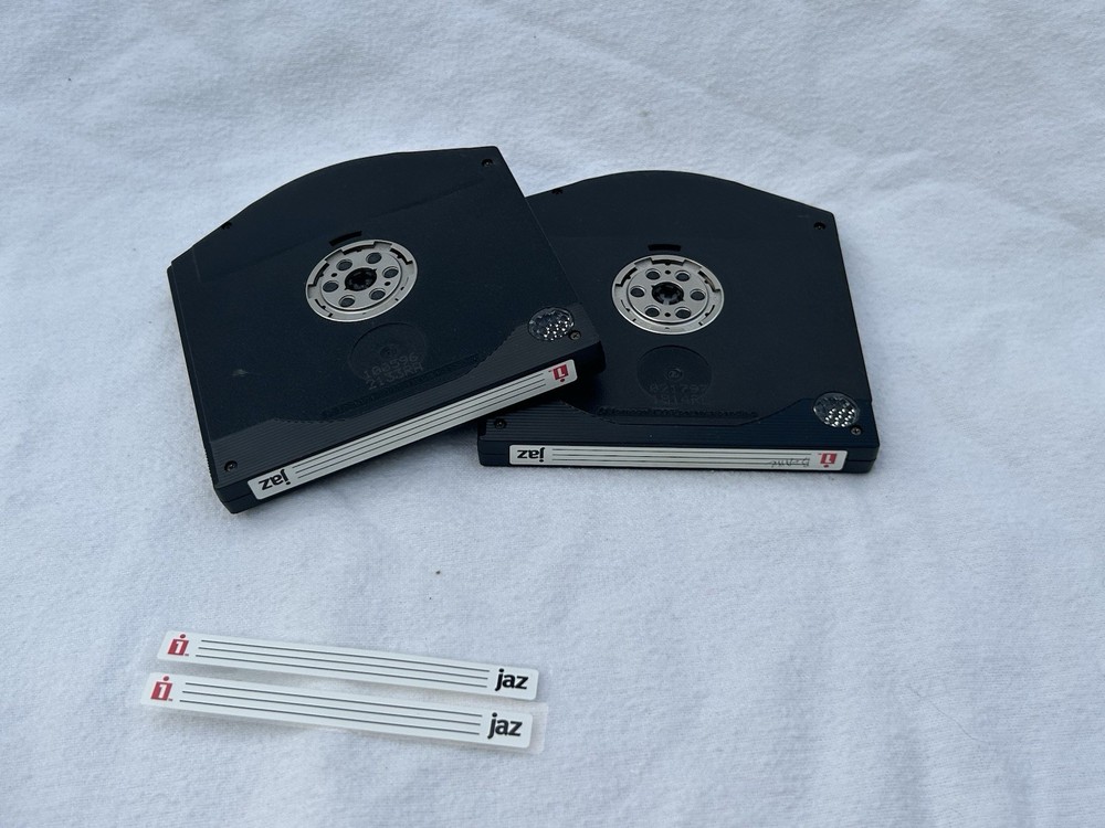Iomega Jaz Disks 2 Count Tools 1GB Used ~