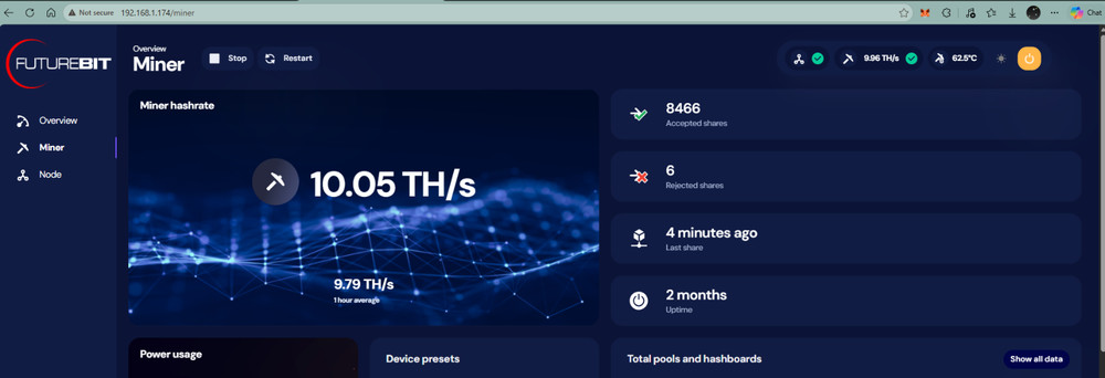 FutureBit Apollo BTC miner Model FBA2001