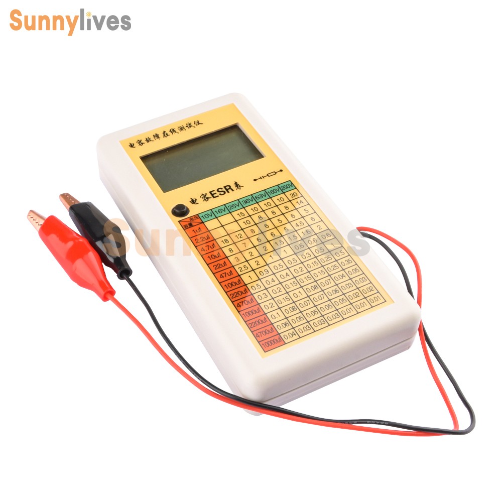 Digital LCD ESR Capacitance Ohm Meter In Circuit Tester