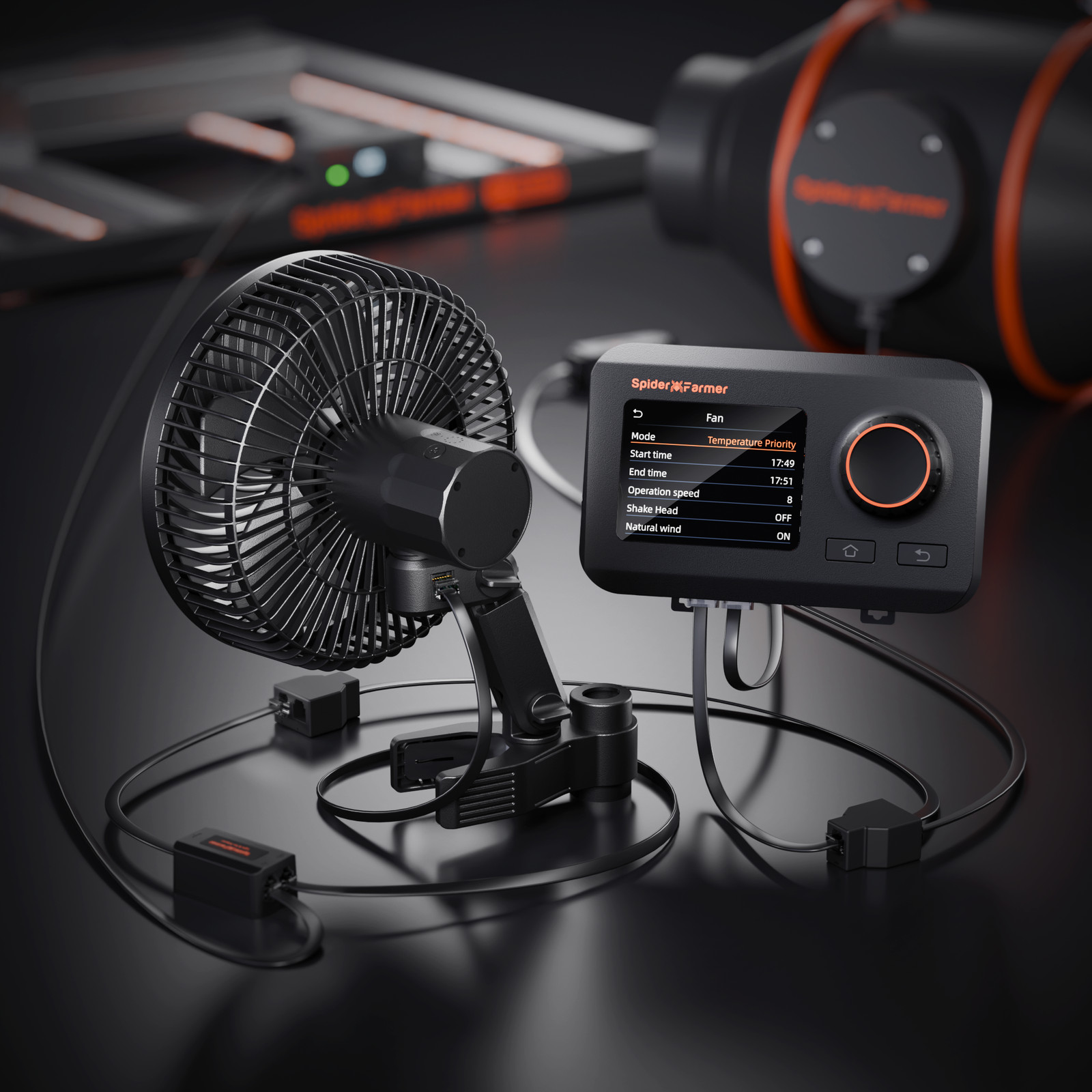 Spider Farmer Genius Grow System Inline & Clip Fan Smart Control
