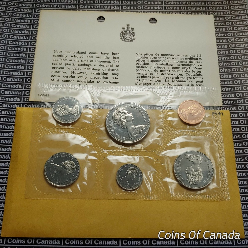 1971 Canada Prooflike 6 Coin Original Set Multiple Sets Available #coinsofcanada