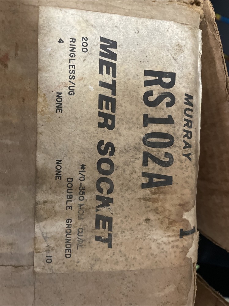 Murray Crouse Hinds Arrow Hart Meter Socket Replacement Cover RS102A