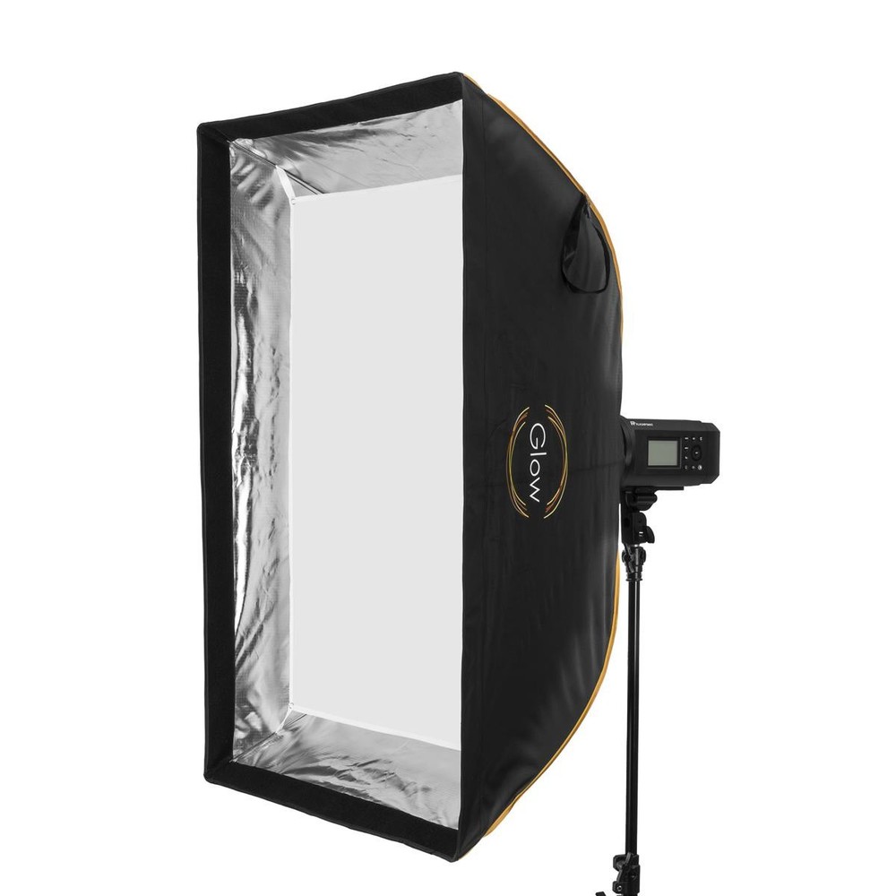 Glow EZ Lock 24x36" Quick Strip Rectangular Bowens Mount Softbox Lighting Kit wi