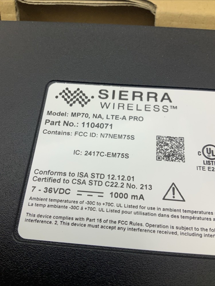 Sierra Wireless AirLink MP70 LTE-Advanced Pro Rugged Router & FirstNet Ready 💰