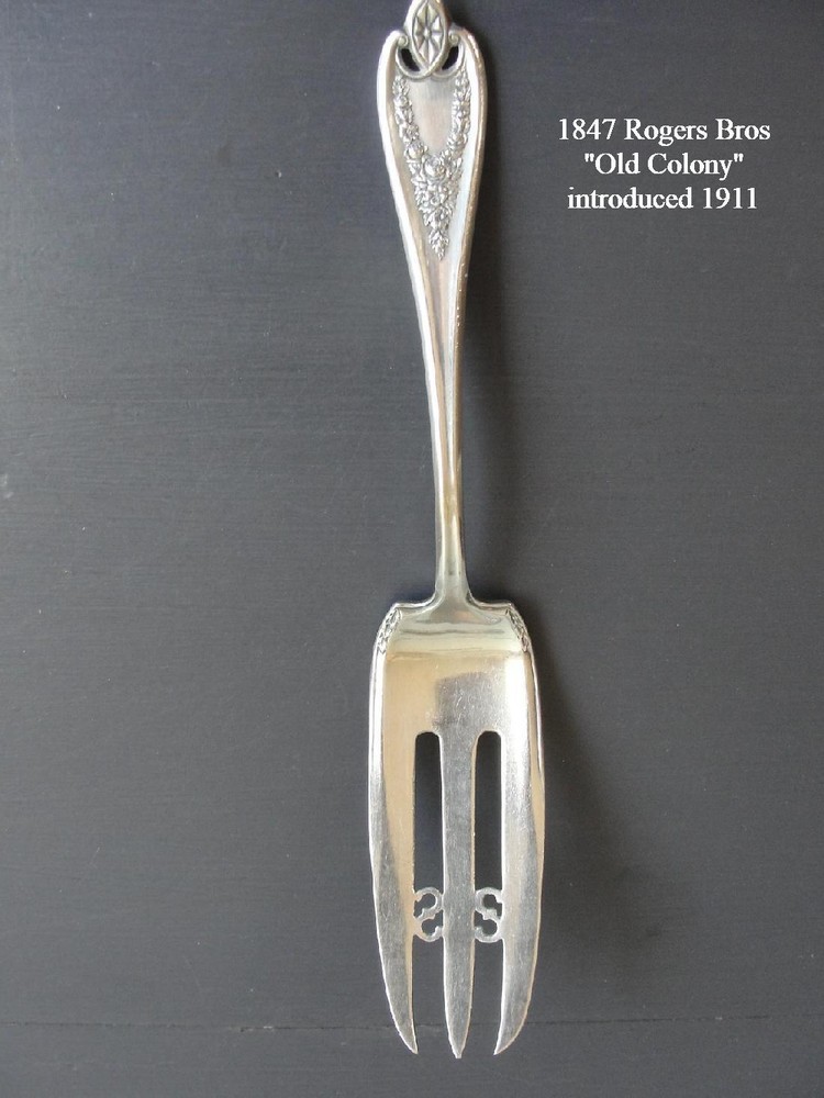 Silverplate Flatware Serving Meat Fork, Pastry, Large Serve Spoon Silver Plate